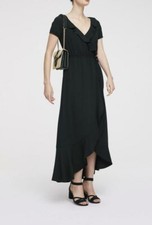 Kleid Volant Kleid HEINE wickel optik schwarz Gr 38 40 42