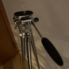 Stativ Revue Chrom Vintage mit Fern auslöser, H=bis 1,15m Stufen einstellbar 