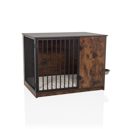 Hundekäfig mit näpfe - hundekäfig,