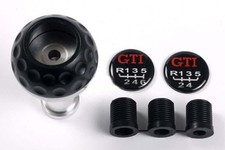 5 6 Gang Schaltknauf Schaltsack Knauf Golfball Schwarz Für VW Polo Golf GTI