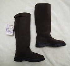 Reitstiefel Gr. 36, Leder atmungsaktiv wasserdicht Regen braun Stiefel Reiten