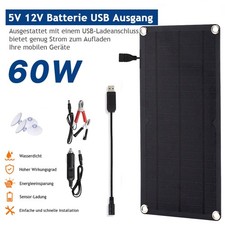 60W Solarpanel Kit Solar Set 12V Solarmodul Für Camping Ladegerät für kfz Auto
