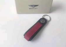 Original Bentley Leder rot Schlüsselanhänger Keyring red BL2184