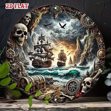 Blechschild rund Piraten