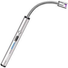 USB Feuerzeug, Elektro, LED-Display, Winddicht, Kinderveilig, flexibel, für K...
