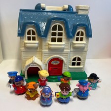 Fisher-Price - Little People - Haus + 9 x Figur - GUT   #1570