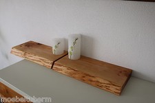 2x Wandboard Erle Massiv Holz Board Regal Steckboard Regalbrett Baumkante ! NEU