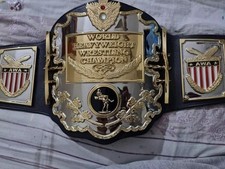 A WA World Heavy Weight Wrestling Championship Replica Title Belt 4mm Brass