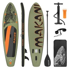 Surfboard Stand Up Paddle SUP Board Makani Paddelboard aufblasbar Olive 320 cm