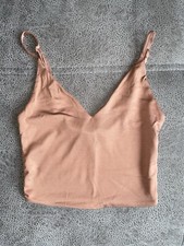 braunes Basic-crop-top 