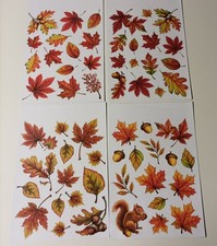 4 Bögen Fensterbilder Herbst