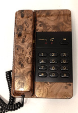 Tastentelefon Espace Albrecht Electronic Vintage 70er Kunststoff Wurzelholzoptik