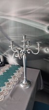 Kerzenleuchter Kerzenständer Kandelaber 5armig Silber Metall