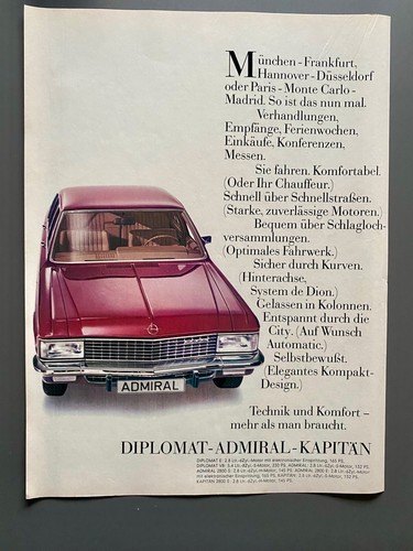 1969 opel kapitän admiral - kapitän,