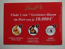 Postkarte & Grußkarte / Lindt 2022 - Ostern - Grußkarte - Finde 1 von 7 Hasen