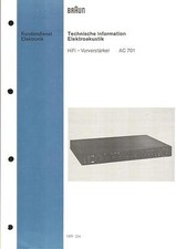 Braun Service Manual für AC 701 deutsch Copy