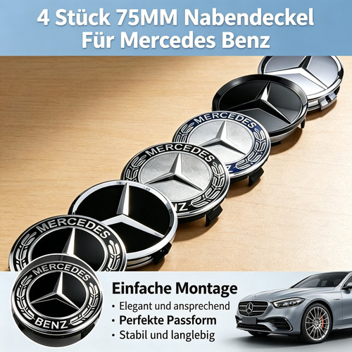 75mm nabendeckel - 4x,