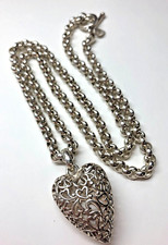 Chilango Kette mit Herz Anhänger ca.86 cm 925er Silber  ca. 121 Gr. schwer