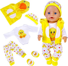 Puppenkleidung Für Baby Puppen, Kleidung Kompatibel Mit 35-43 Cm New Born Baby 