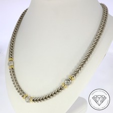 Wert 11.300,-Massive Brillant Doppel Anker Collierkette 585 / 14 Karat Gold xxyy