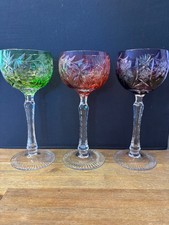 3 x Joska Bleikristall Kristall Wein Glas Römer Weinglas