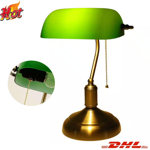 Banker tischlampe aus grünem - tischlampe,