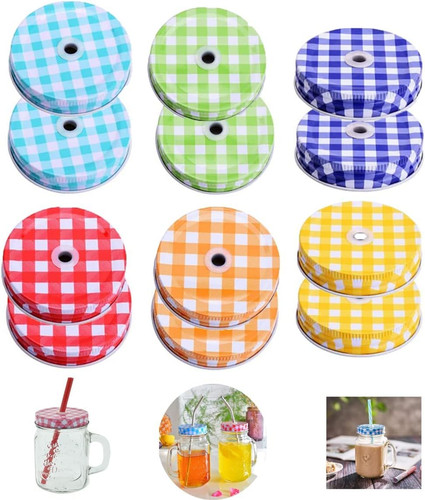 Stk mason jar deckel - 12,