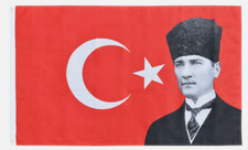 Fahne Flagge Türkei Bayrak 150X90cm Türkische Flaggen Türkiye Bayragi Atatürk