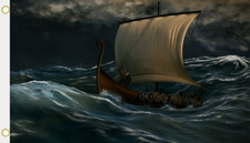 Fahne Flagge Wikinger Schiff