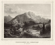 Oberstdorf Freibergsee Original Stahlstich Riegel 1870