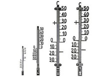 TFA-DOSTMANN Thermometer Metall rostfrei 42cm Zimmerthermometer Außenthermometer
