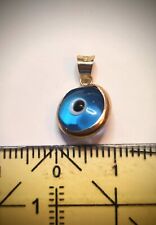 Nazar Boncuk Anhänger, 8K (333) vergoldet, türkisches böses Auge Glücksbringer