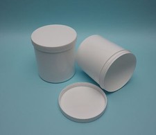 1000ml  PP - Plastikdose, Kunststoffdose, Schraubdose, weiss, Schraubdeckel
