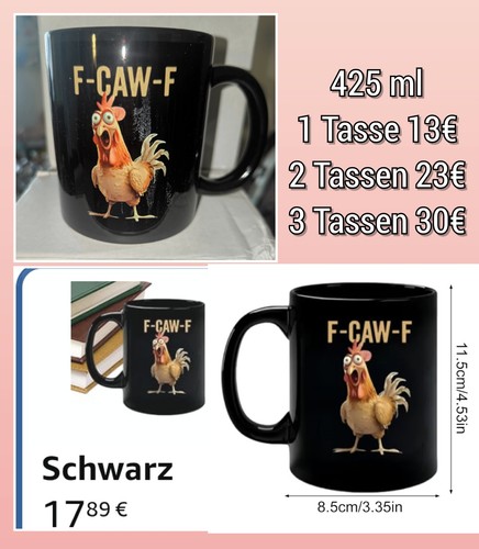 Lustige tasse caw f - lustige,