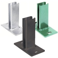 Dübelplatte S120 für Zaunpfosten 60x40mm Doppelstabmattenzaun Fußplatte Adapter