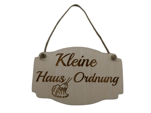 Türschild kleine hausordnung - türschild,
