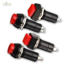 Einbau-Taster rot, rund/eckig