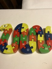 Holzpuzzle Schlange   ABC