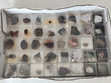 40 alte Mineralien als Konvolut (Amethyst, Silber, Cerussit, Sellait, etc...)