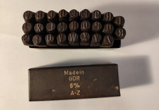 Schlagbuchstaben Schlagstempel A-Z 6mm Werkzeug Oldtimer Präge Stempel Schmied