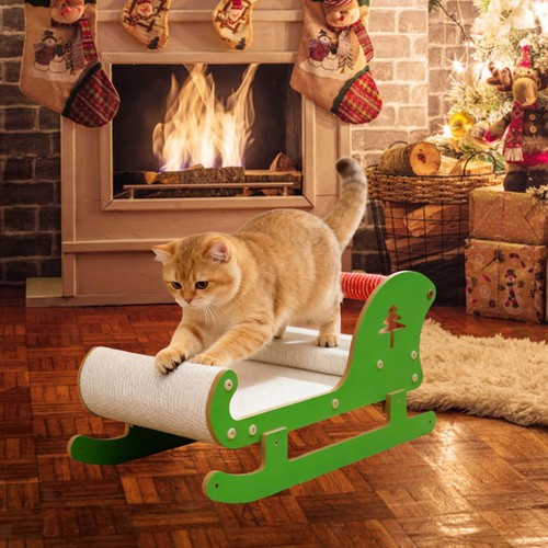 Weihnachtsschlitten-Katzenbett