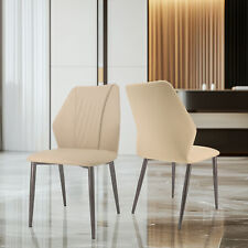 2er Set Esszimmerstühle Wohnzimmerstuhl Küchenstühle Leder Metallgestell 150 kg