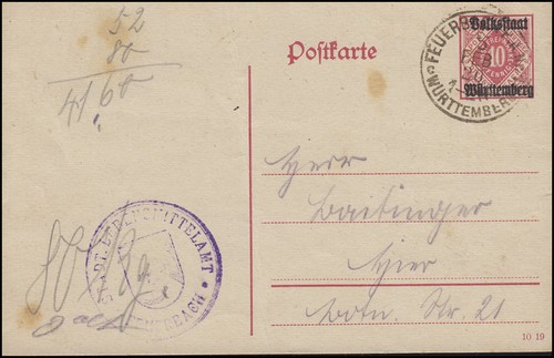 Dienstpostkarte 02 vom - dp, 18/02
