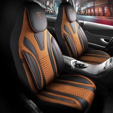 Sitzbezüge (Pilot) passend für Mitsubishi Space Star in Braun-Schwarz mit Tasche