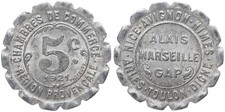 Frankreich - France Chambre de Commerce Nice Avignon Marseille 5 Centimes 1921