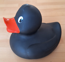 Ente schwarz XXL Schnabels Figur  Quietscheente ca. 31 cm Badeente