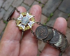 Patriotische Armkette Wappen Russland  Münzen