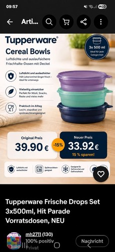 Tupperware frische drops set - frische,