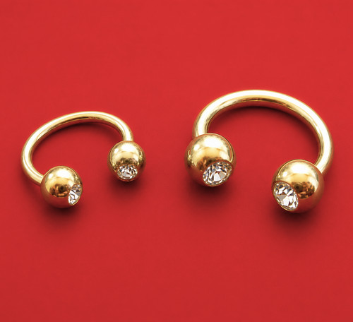 Piercing hufeisen titan gold - hufeisen,
