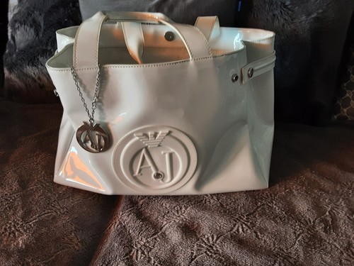 Armani jeans handtasche lack - armani, handtasche,